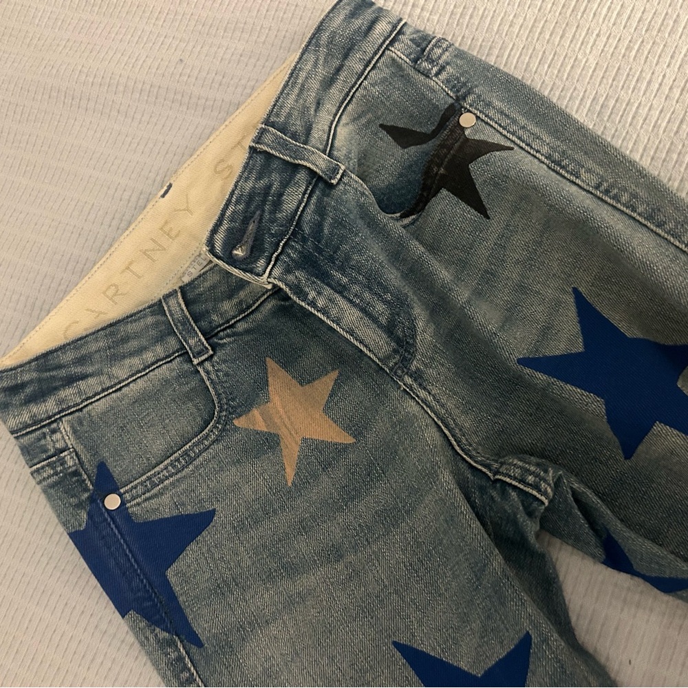 Stella McCartney blue star skinny jeans size 25 gently used - Picture 3 of 3